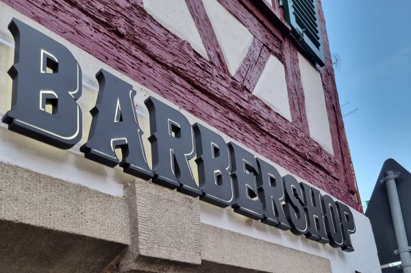 BARBERSHOP LED 3D Logo